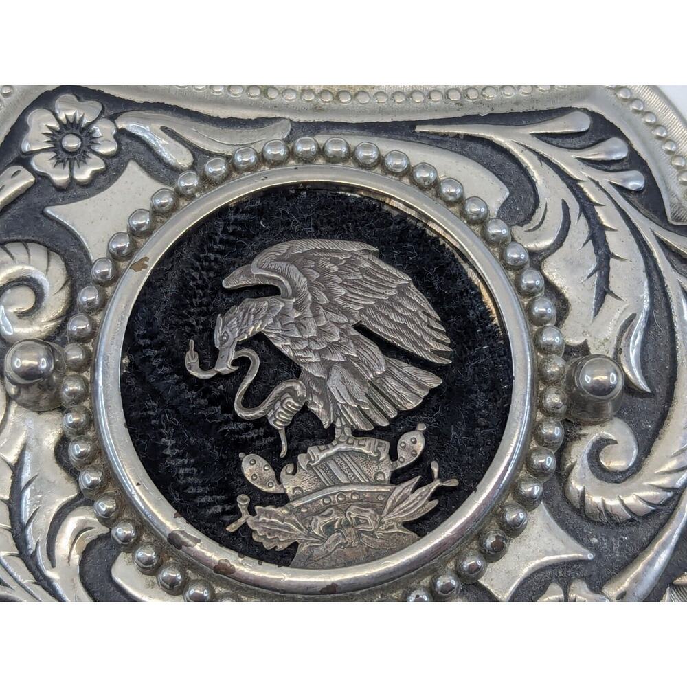 Vintage Eagle & Snake Inlaid Belt Buckle Southwestern Belt Buckle 3 1/2" × 2" - Picture 6 of 10